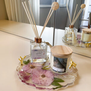 Bandeja Geodo com alça - eternização buquê